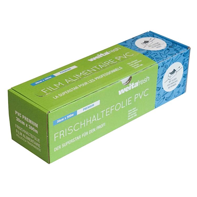 Film alimentaire PVC a/bte 30cmx300m 9,5my rlx WEITAFRESH
