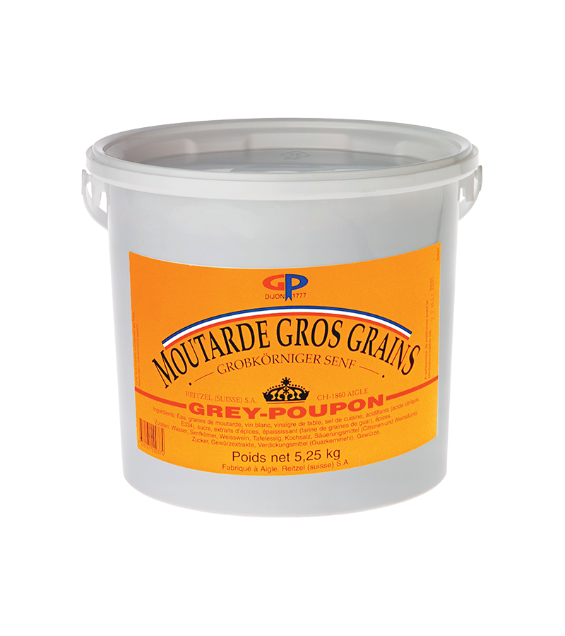 Moutarde gros grains sea 5,25Kg 5/1 GREY-POUPON