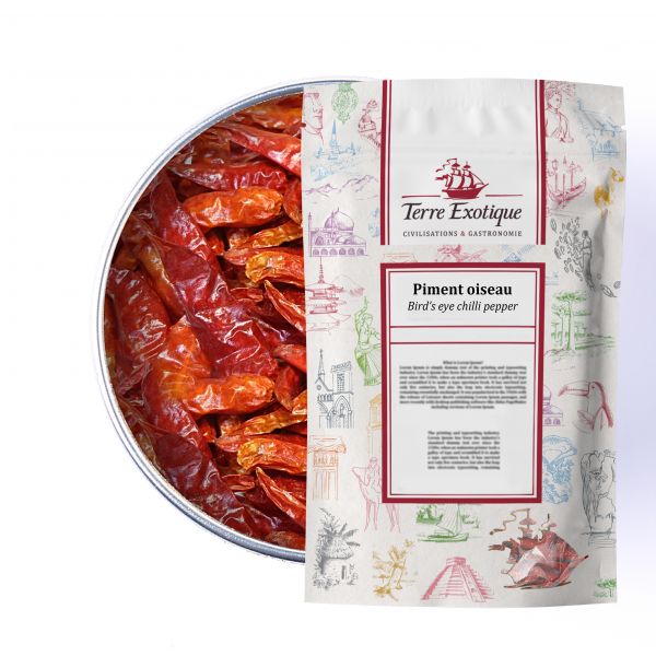 Piment oiseau / pili pili sac 250g TERRE EXOTIQUE