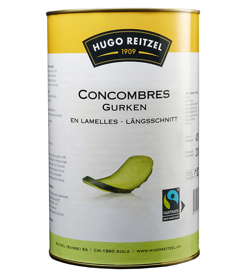Concombres lamelles bte 4,5Kg 5/1 HUGO REITZEL