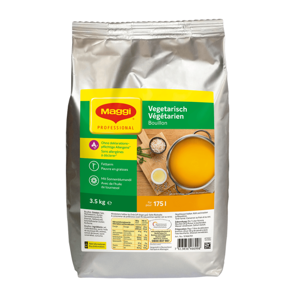 Bouillon vegetarien sans allergenes sac 3,5Kg MAGGI