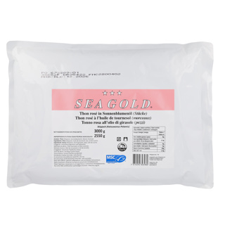 Thon rose en morceaux a l'huile tournesol sac 3Kg SEAGOLD