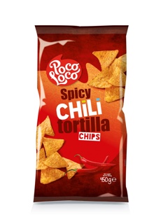 Chips tortilla chili sac 450g x12 POCO LOCO