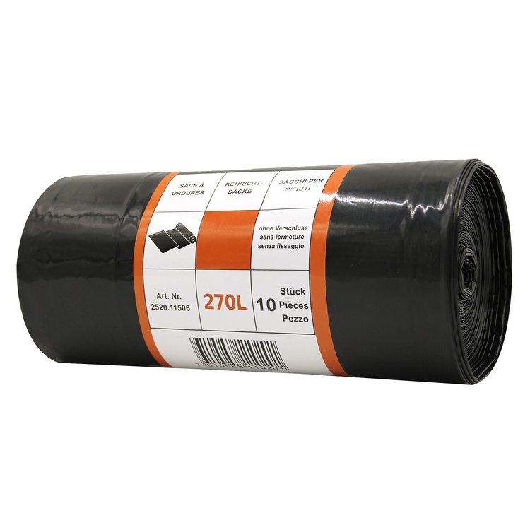 Sacs poubelles noirs 270L rlx 10pce VENARDO
