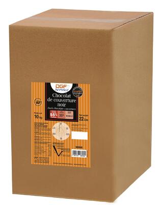 Couverture chocolat noir 55% crt 10Kg DGF SERVICE