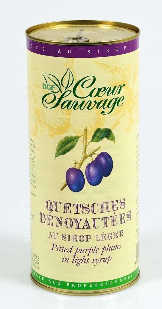 Quetsches au sirop s/noyau bte 1,8Kg 2/1 DGF COEUR SAUVAGE