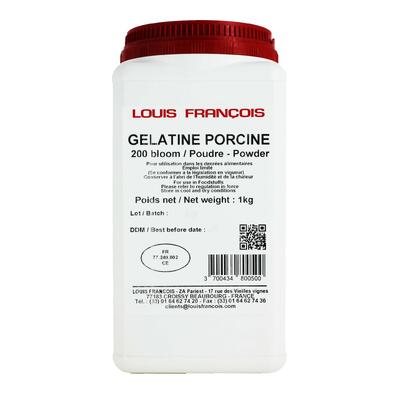 Gelatine porcine en poudre bte 1Kg LOUIS FRANCOIS