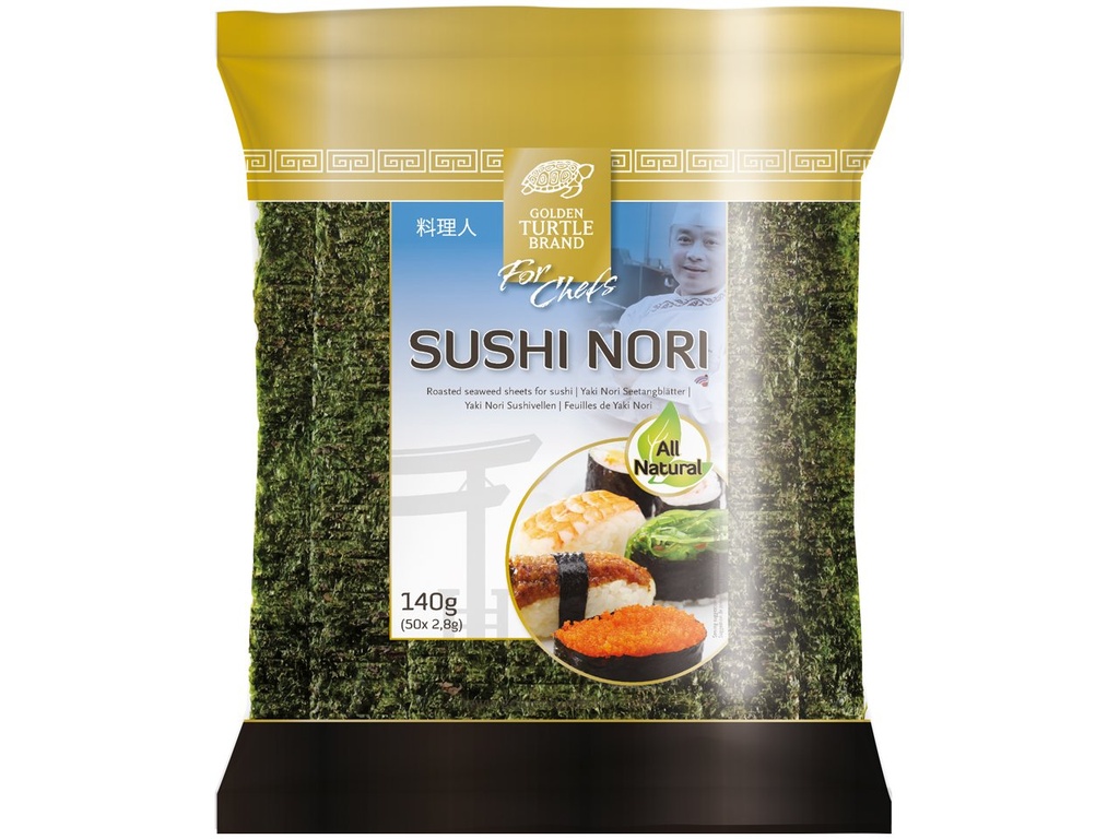 Feuilles de nori sushi pqt 50fle GOLDEN TURTLE