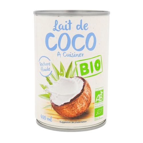 Lait de coco bio bte 400mL 