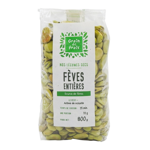 Feves entieres pqt 800g 