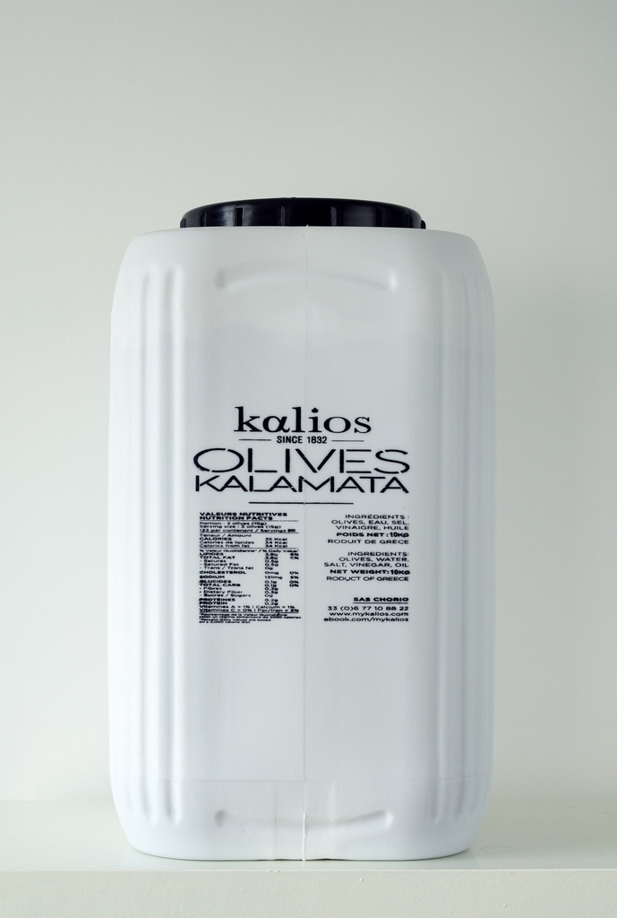 Olives Kalamata s/noyau en saumure bid 10Kg KALIOS