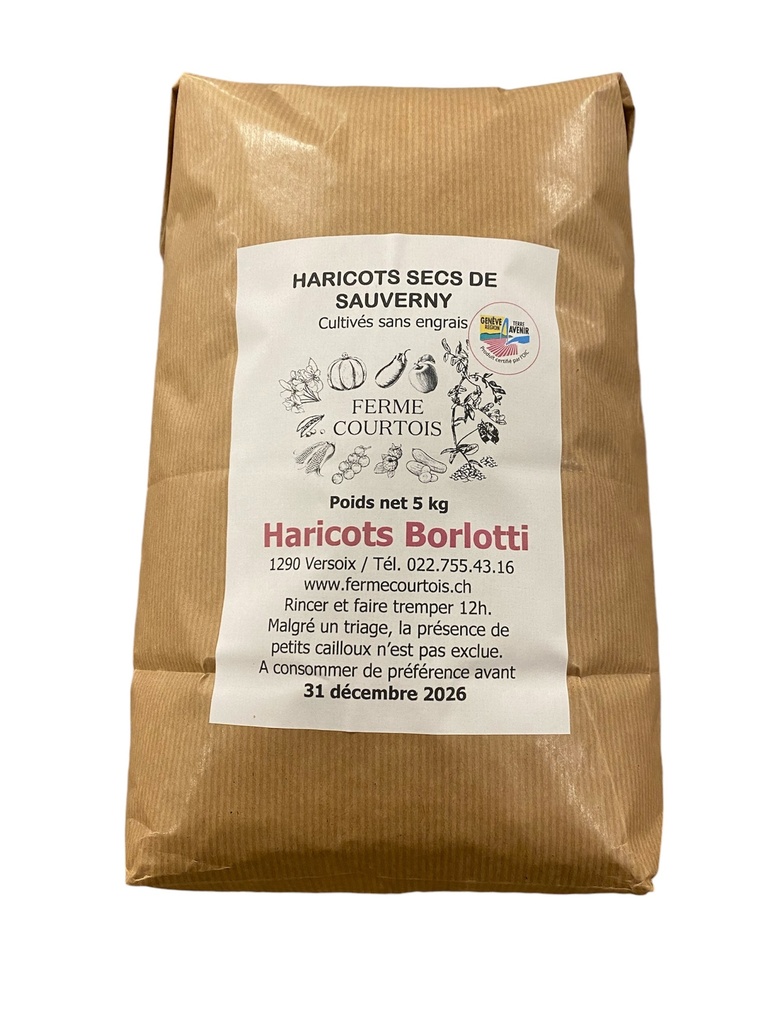 Haricots Borlotti GRTA sac 5Kg FERME COURTOIS