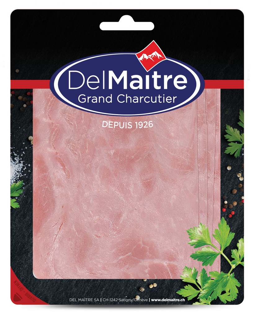 Jambon cuit epaule s/couenne bqt 20 tranches DEL MAITRE