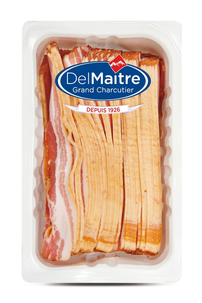 Lard fume a griller tranches bqt env 1Kg DEL MAITRE