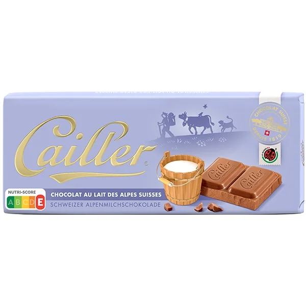Tablettes de chocolat au lait crt 100g x20 CAILLER
