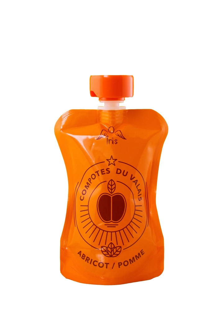 Compote de pommes - abricots grd 100gr x40 IRIS