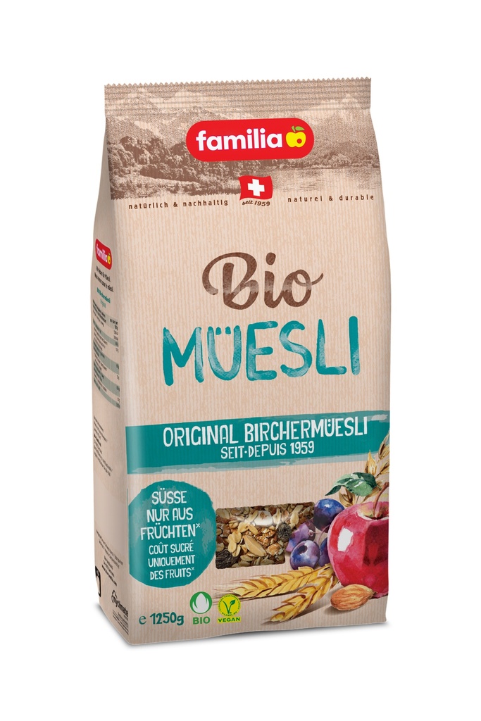 Melange de cereales / Birchermuesli bio sac 1,25Kg FAMILIA