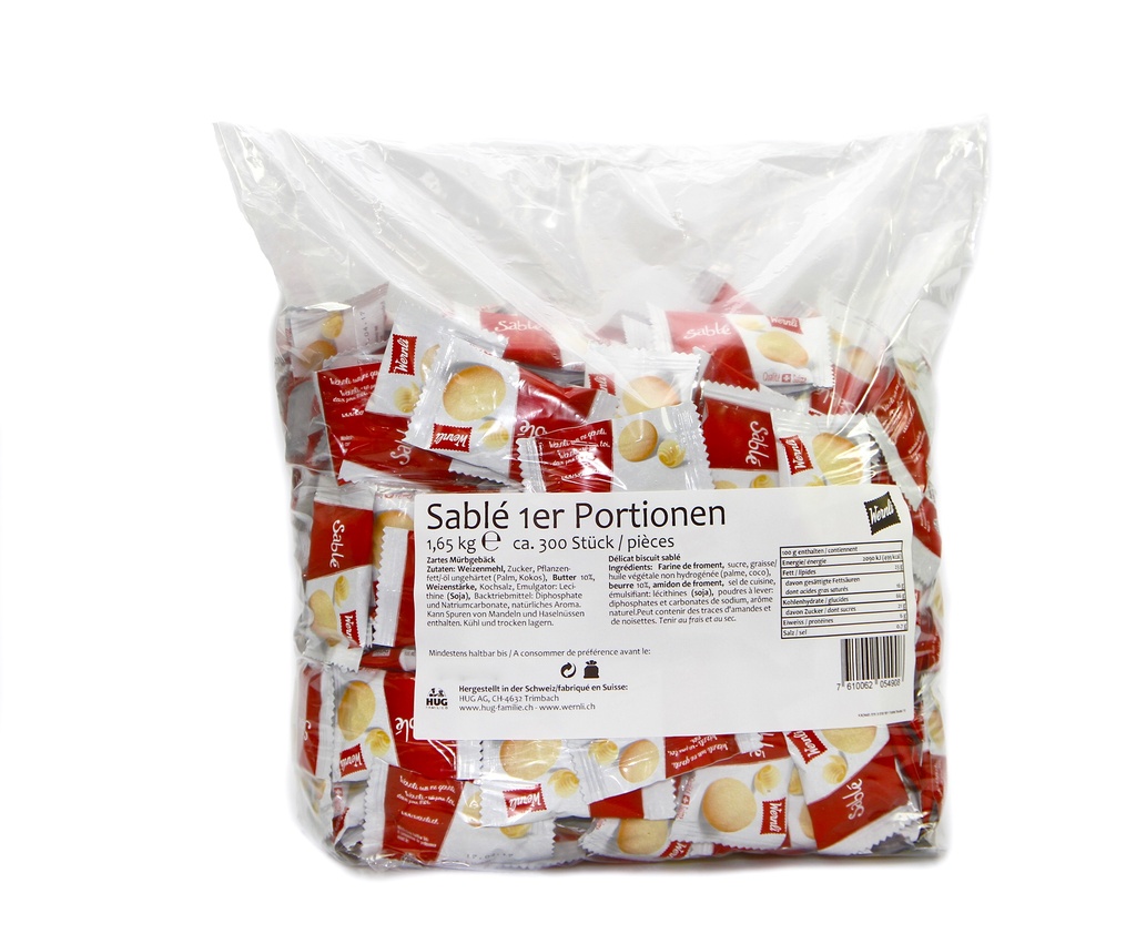 Biscuits sable portion crt 300pce x2 WERNLI