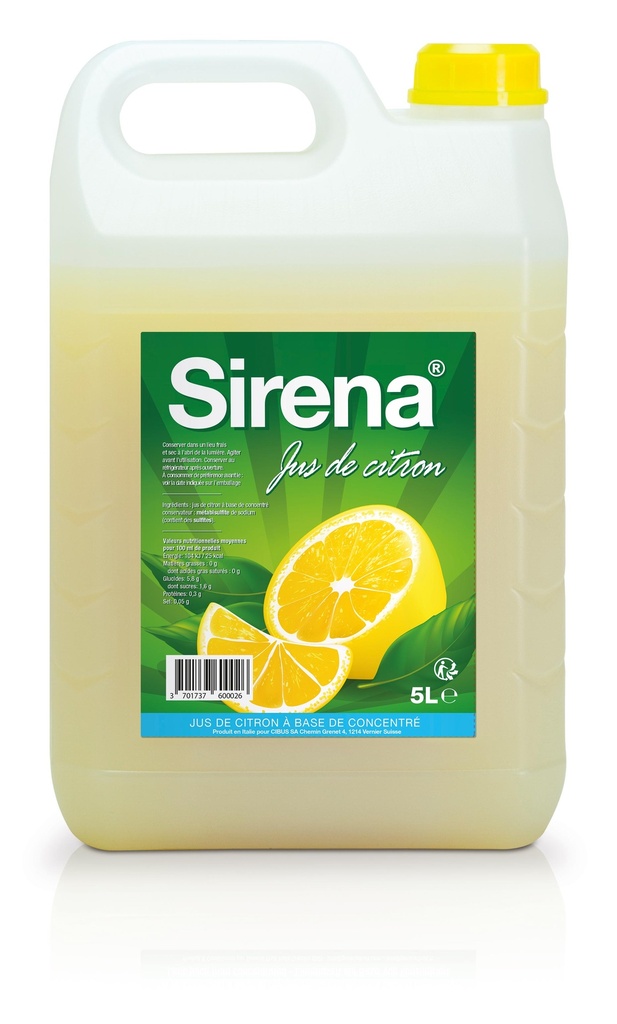 Jus de citron jaune bid 5L SIRENA
