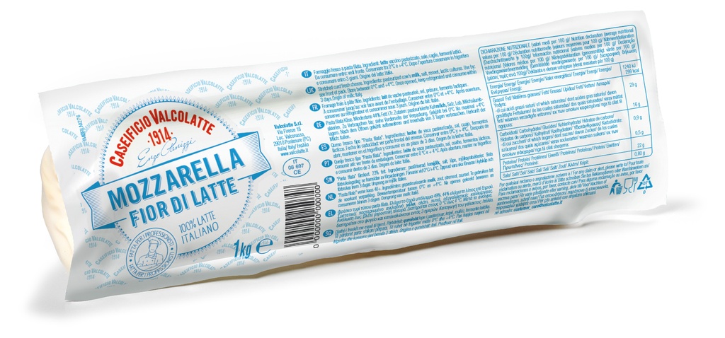 Mozzarella bloc 1Kg VALCOLATTE