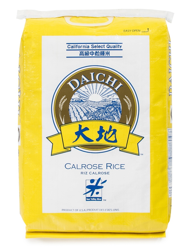 Riz a sushi Calrose sac 9,08Kg DAICHI