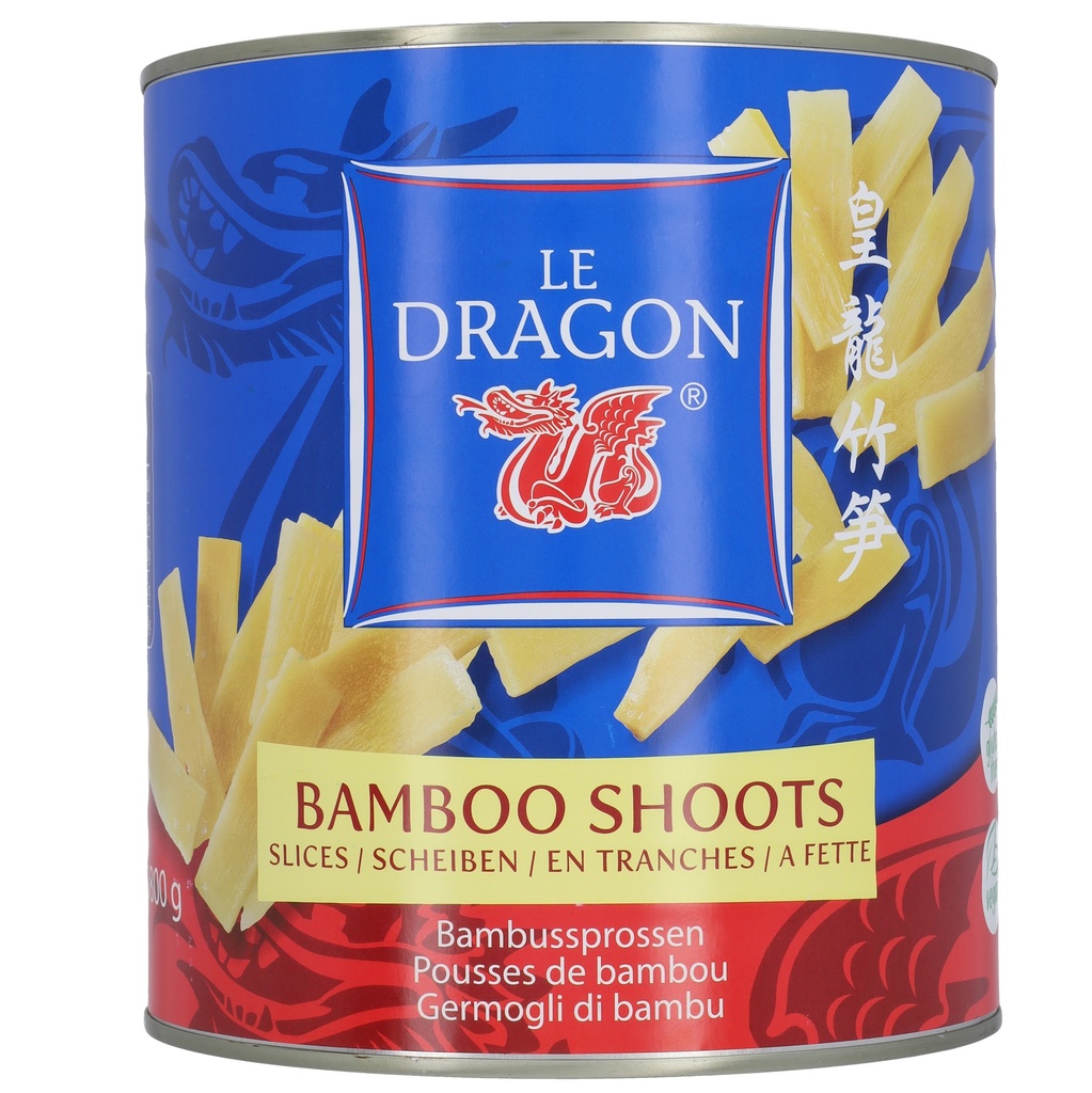 Pousses de bambou tranches bte 2,950Kg LE DRAGON