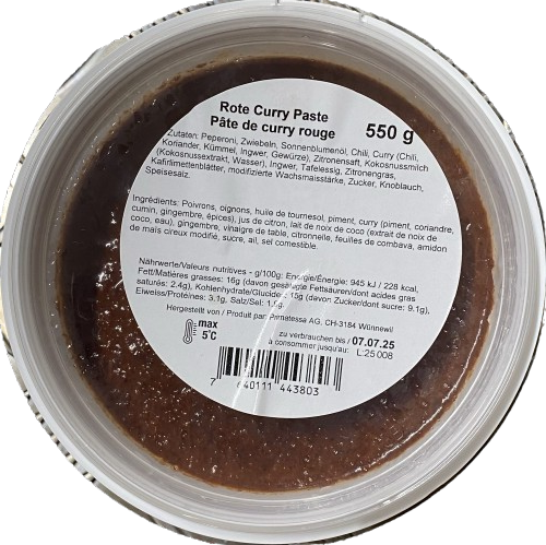 Pate de curry rouge pot 550g PRIMATESSA