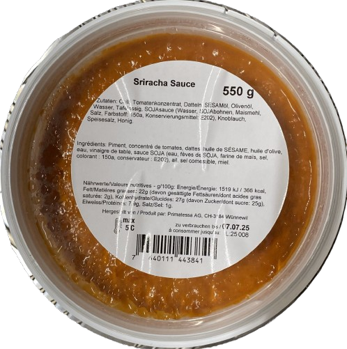 Sauce sriracha pot 550g PRIMATESSA
