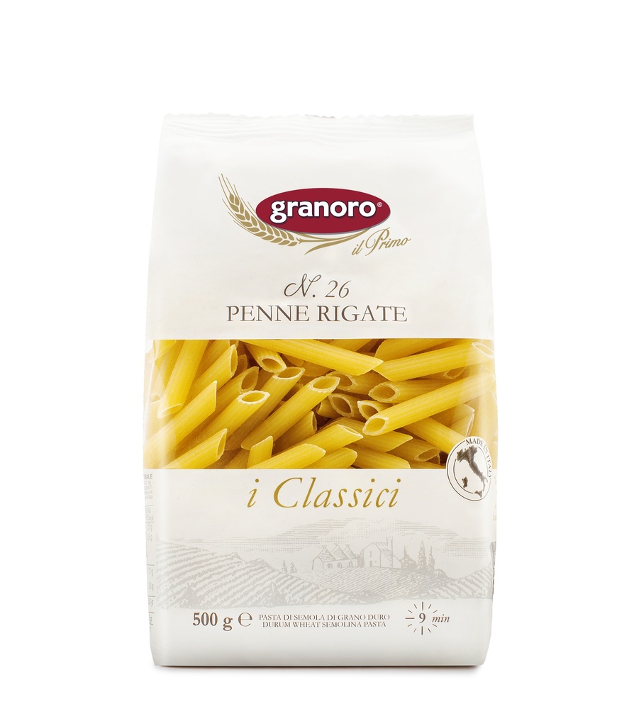 Penne rigate n26 sac 500g GRANORO