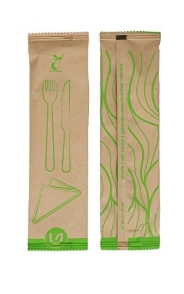 Set de couverts en bois pqt 3pce x100 VERIVE