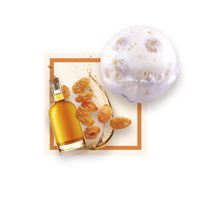 Glace rhum raisins bac 2,5L GLACE DES ALPES