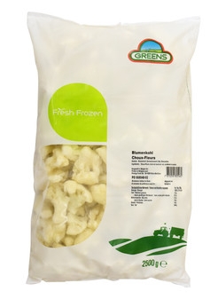 Fleurons de Choux fleurs IQF sac 2,5Kg x2 GREENS
