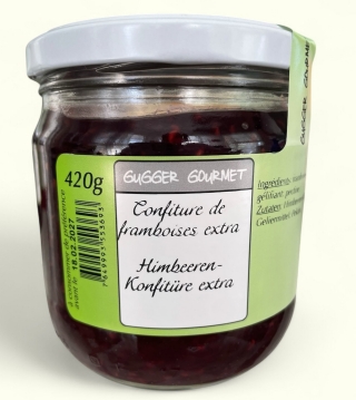 Confiture de framboises bcl 420g GUGGER GOURMET