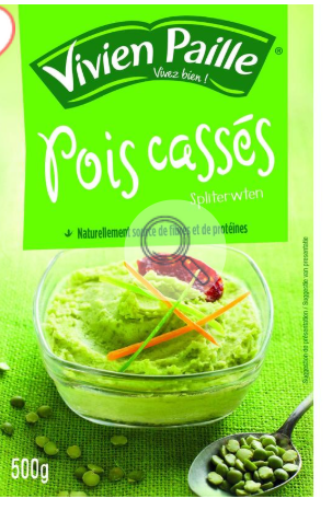 Pois casses verts sac 500g VIVIEN PAILLE