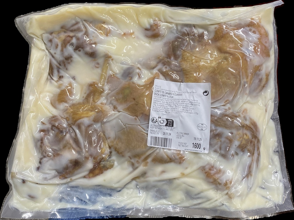 Cuisses de canard confites sac 1,6Kg ROUGIE