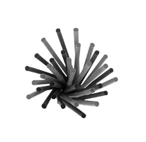 Pailles noires PLA 25cm pqt 150pce WEITA