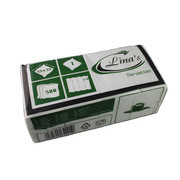 Serviettes blanches 32x32cm 1che 1/8pli pqt 500pce LINA'S