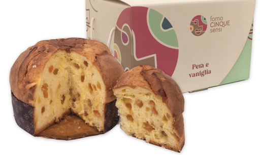 [31176] Panettone poire et vanille pce 500g CINQUE SENSI 