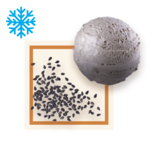 [50338] Glace sesame noir bac 2,5L GLACE DES ALPES