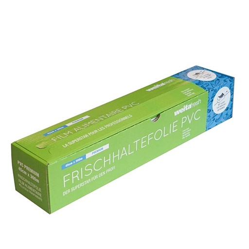 [20027] Film alimentaire PVC a/bte 45cmx300m 9,5my rlx WEITAFRESH