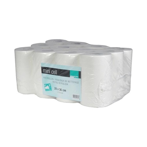 [20038] Papier menage blanc Mini 2che 75m sac 12rlx VENARDO