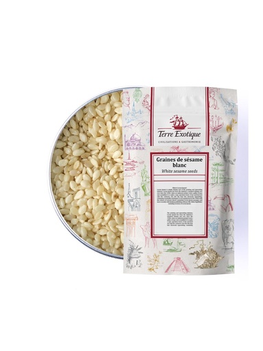 [30184] Graine de sesame blanc sac 500g TERRE EXOTIQUE 
