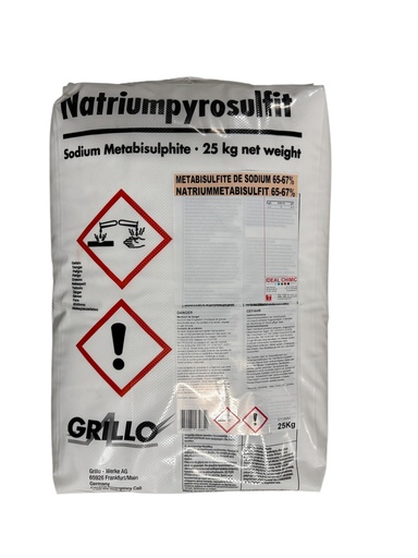 [20017] Metabisulfite de sodium 65-67% sac 25KG IDEAL CHIMIC