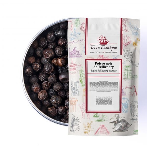 [30214] Poivre noir de Tellicherry sac 1Kg TERRE EXOTIQUE 