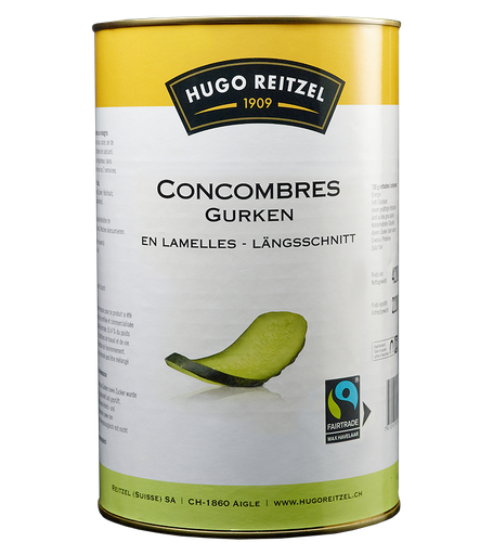 [30036] Concombres lamelles bte 4,5Kg 5/1 HUGO REITZEL