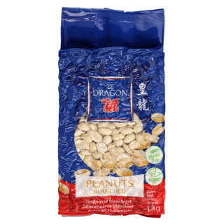 [30274] Cacahuetes entieres pelees blanchies sac 1Kg LE DRAGON