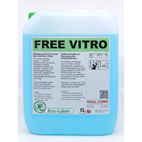 [20023] Detergent vitre et miroir Free Vitro ECO bid 5L IDEAL CHIMIC