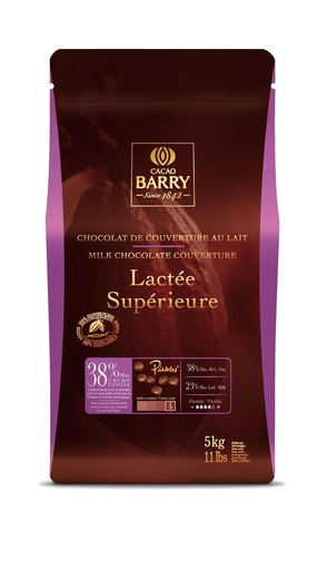 [30304] Couverture chocolat au lait 38% Lactee Superieure sac 5Kg BARRY