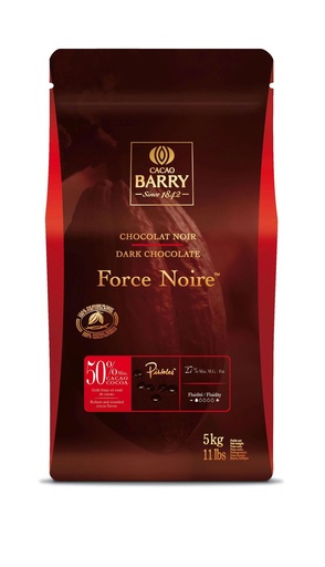 [30306] Couverture chocolat noir 50% Force Noire sac 5Kg BARRY