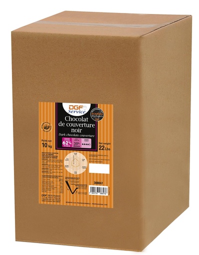 [30309] Couverture chocolat noir 62% crt 10Kg DGF SERVICE